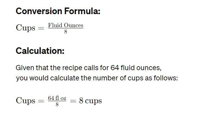 floz to cups converter